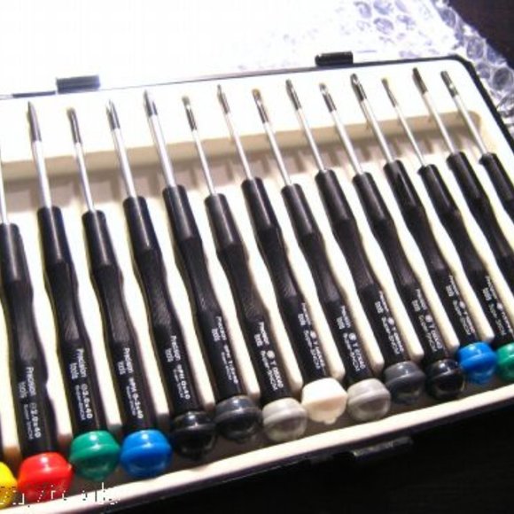 New 15 pcs Precision Screwdriver Tool Set Flat Blade, Phillips,Torks,Hex Key - Picture 7 of 11